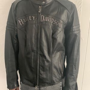 Harley Davidson motorcycle riding gear leather jacket